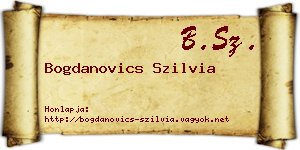 Bogdanovics Szilvia névjegykártya